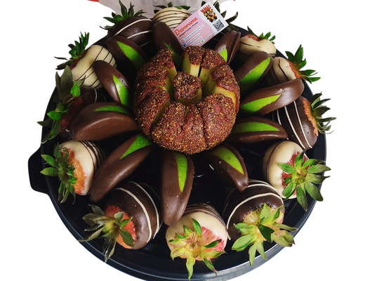 Arreglo frutal Cha-37  Fruta + Chocolate + picosito devorame