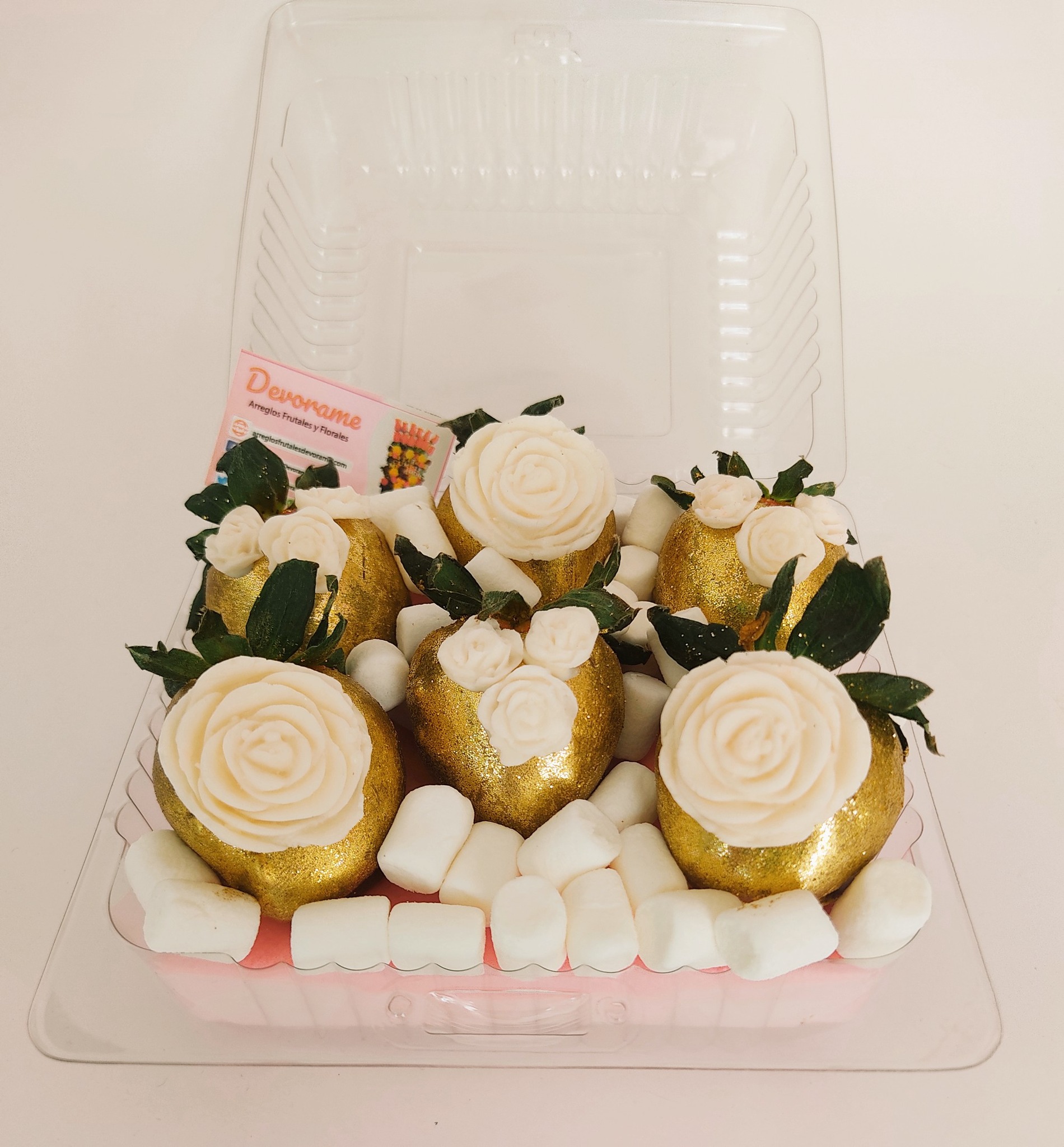 Arreglo frutal Fresas con chocolate devorame