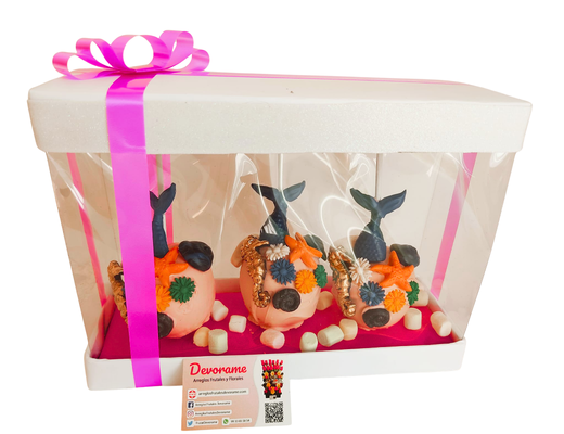 Arreglo frutal Manzanas con chocolate devorame