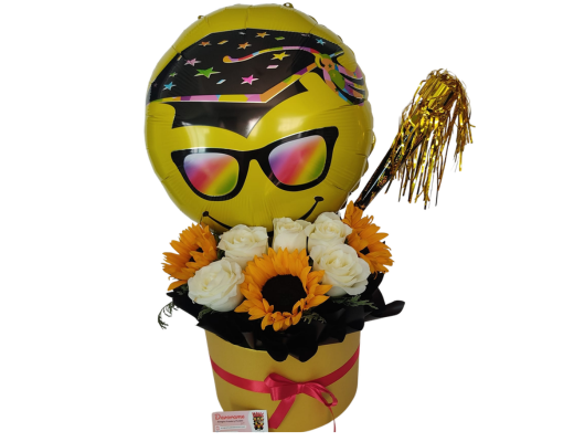 Arreglo frutal Floral-28 Gratis globo de Graduado devorame