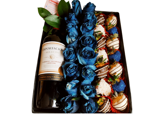 Arreglo frutal Arv-23 Rosa Azul devorame