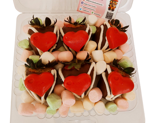 Arreglo frutal Fresas con chocolate devorame