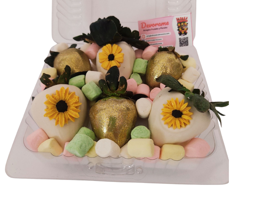 Arreglo frutal Fresas con chocolate devorame