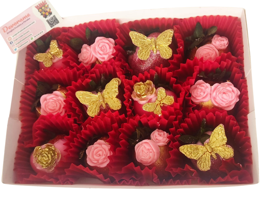 Arreglo frutal Fresas con chocolate devorame