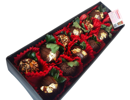 Arreglo frutal Fresas con chocolate devorame