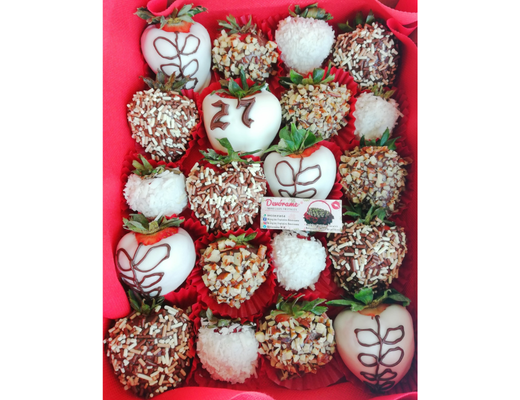 Arreglo frutal Fresas con chocolate devorame
