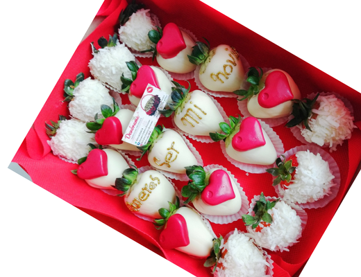 Arreglo frutal Fresas con chocolate devorame