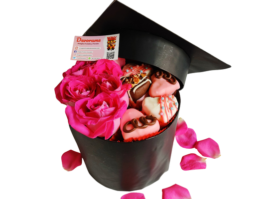Arreglo frutal Caj-60 Solicita el color de las flores de tu elección devorame