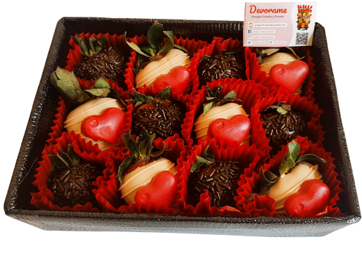 Arreglo frutal Fresas con chocolate devorame