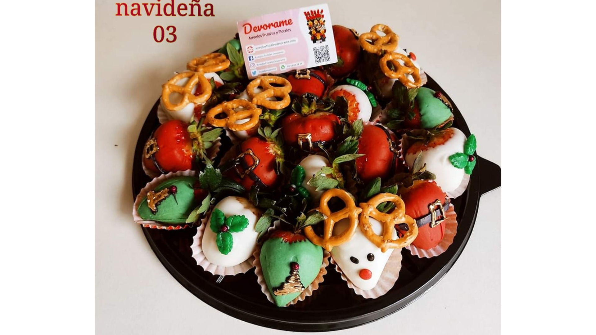 Arreglo frutal Charola navideña 03 devorame