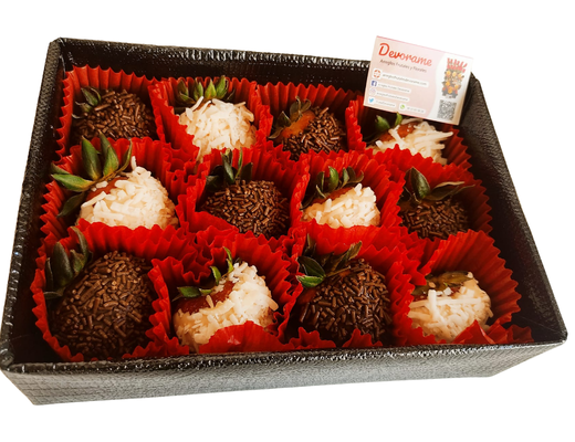 Arreglo frutal Fresas con chocolate devorame