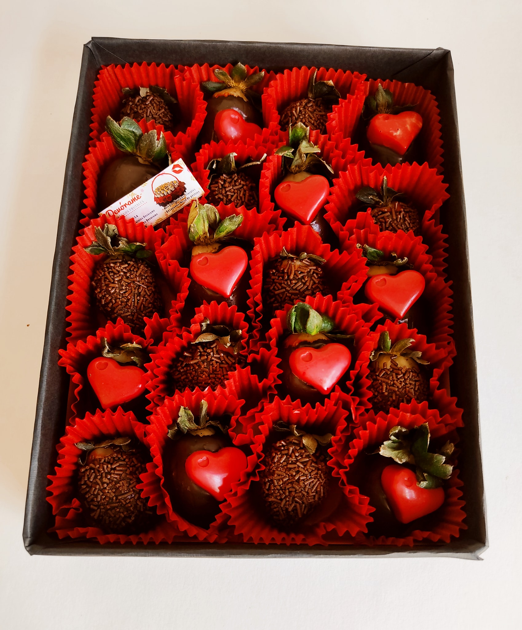 Arreglo frutal Fresas con chocolate devorame