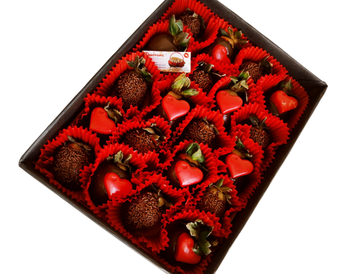 Arreglo frutal Fresas con chocolate devorame