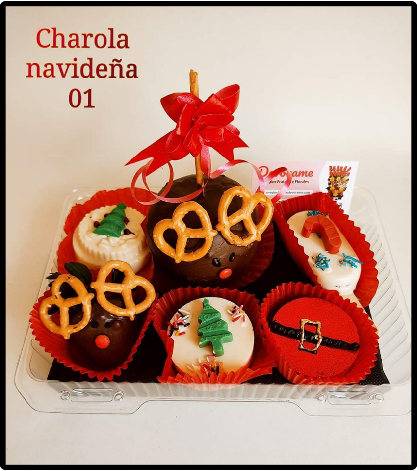 Arreglo frutal Charola navideña 01 devorame