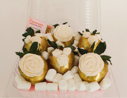 Arreglo frutal Fresas con chocolate devorame