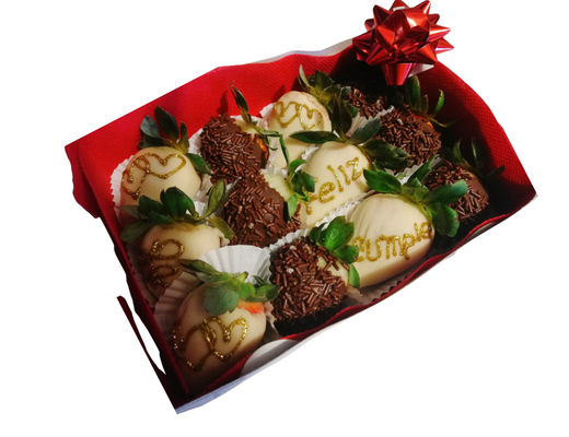 Arreglo frutal Fresas con chocolate devorame
